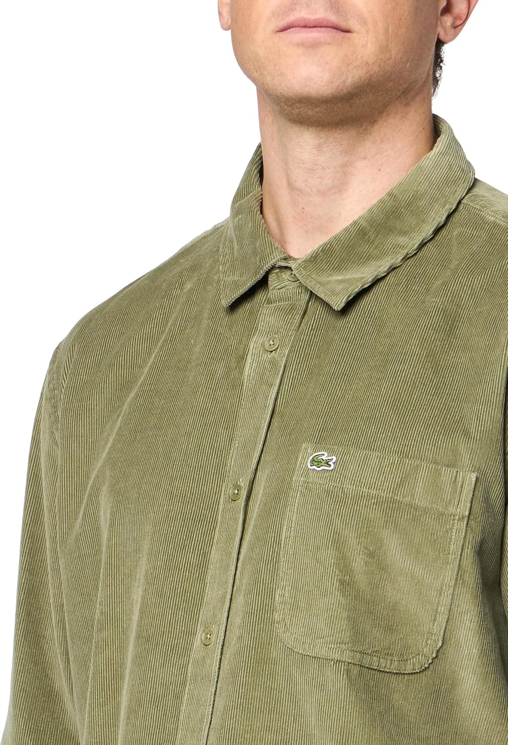 image:imageLacoste Mens Regular Fit Velour ShirtKhaki