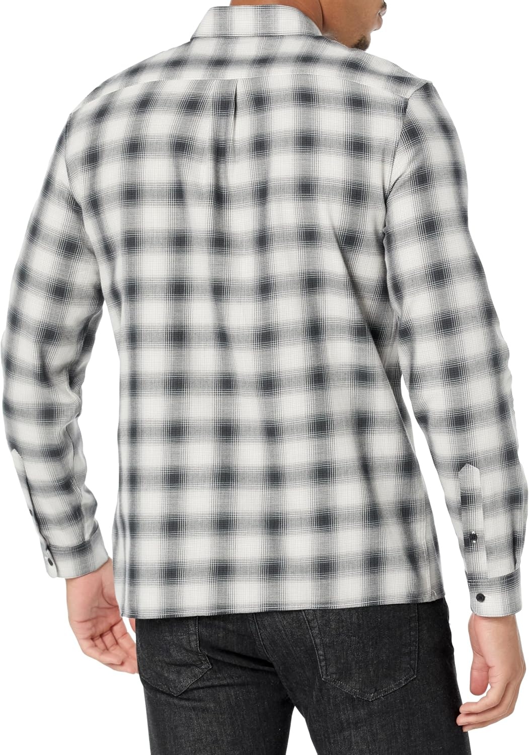 image:imageLacoste Mens Regular Fit Wool amp Cotton Flannel ShirtBlackMultico