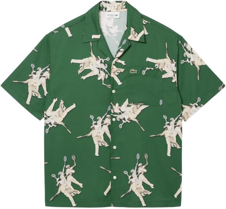 image:imageLacoste Mens Relaxed Fit Ren Print ShirtGreen