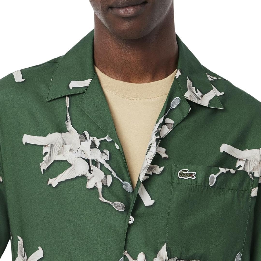 image:imageLacoste Mens Relaxed Fit Ren Print ShirtGreen