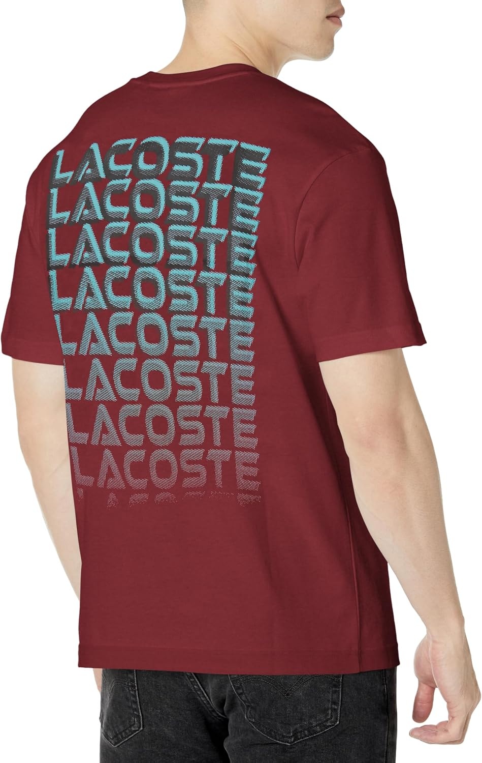image:imageLacoste Mens Relaxed Fit Signature Print TShirtZin