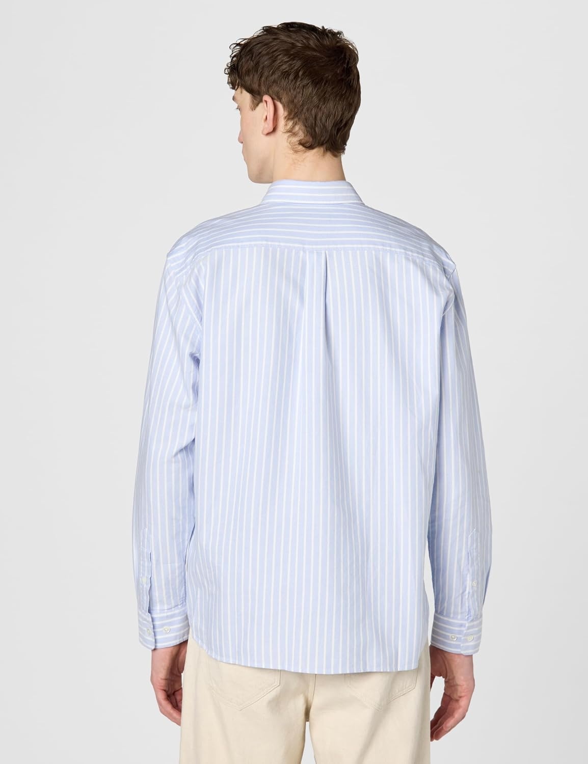 image:imageLacoste Mens Relaxed Fit Striped Oxford ShirtOverview White