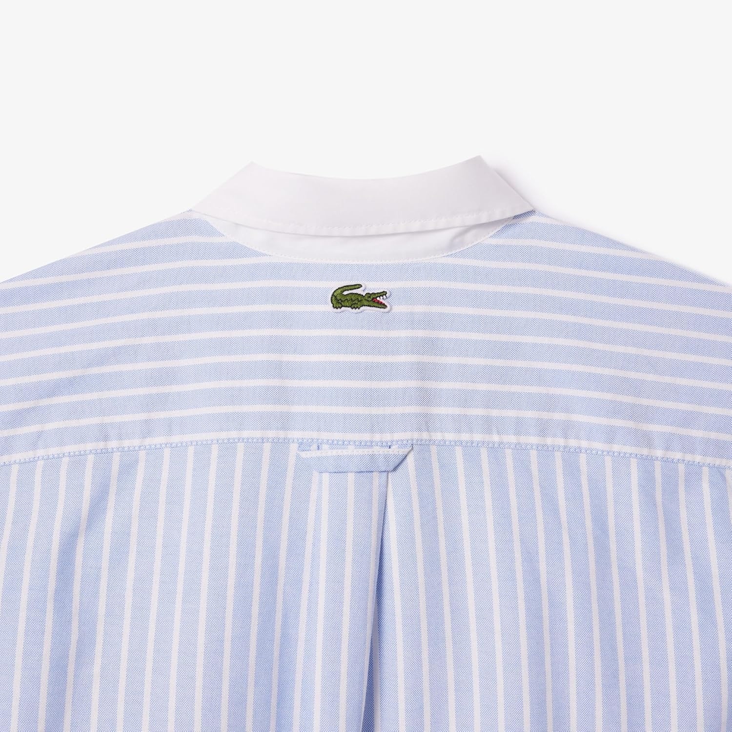 image:imageLacoste Mens Relaxed Fit Striped Oxford ShirtOverviewWhite