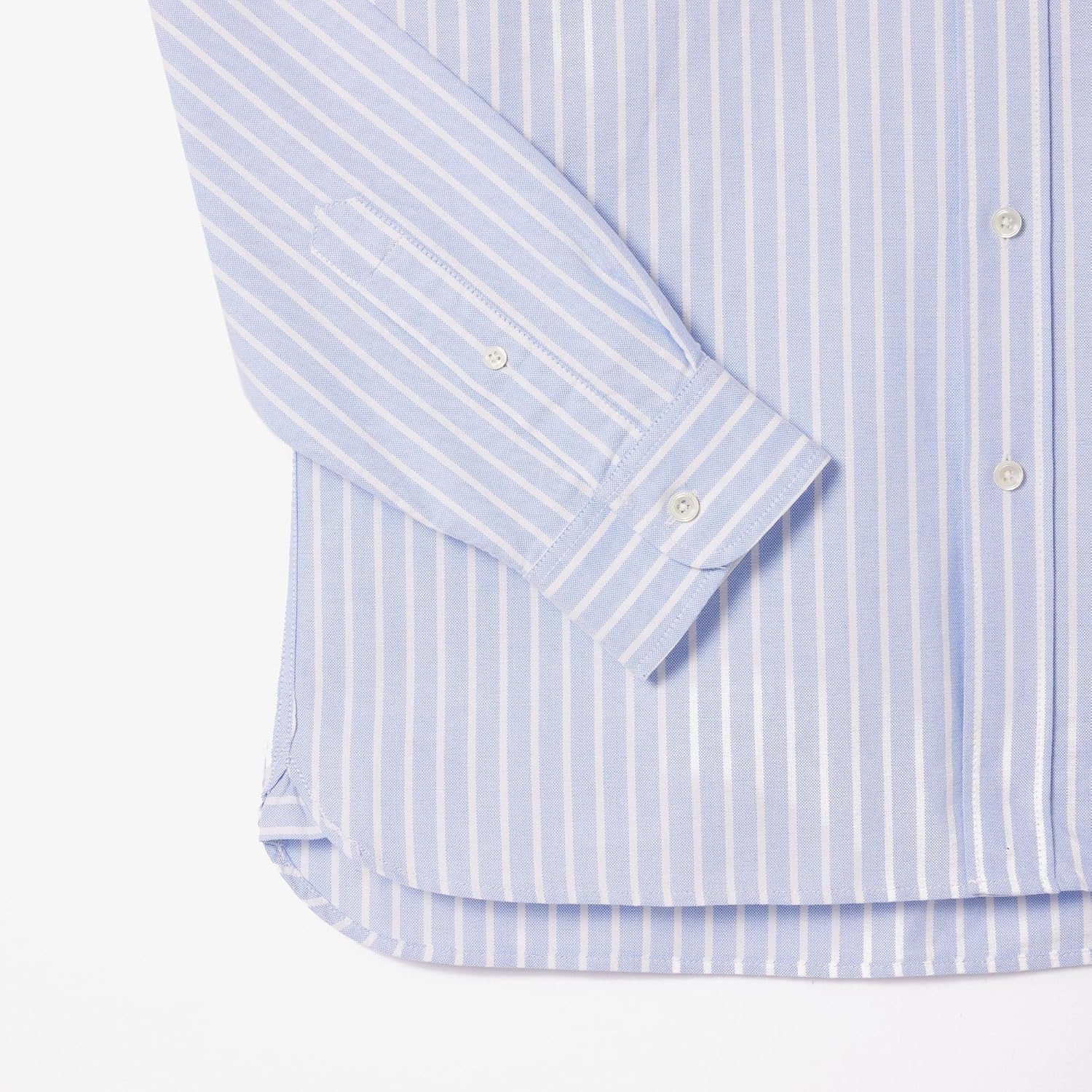 image:imageLacoste Mens Relaxed Fit Striped Oxford ShirtOverviewWhite
