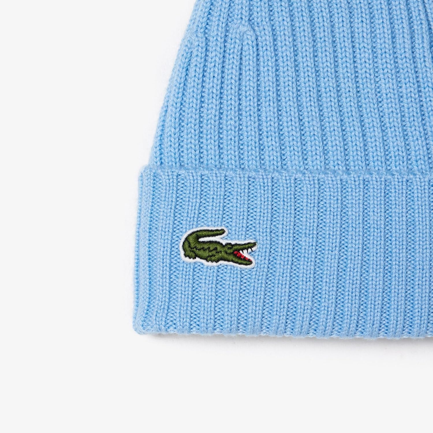 image:imageLacoste Mens Rib Knit Brushed Wool BeanieLight Blue