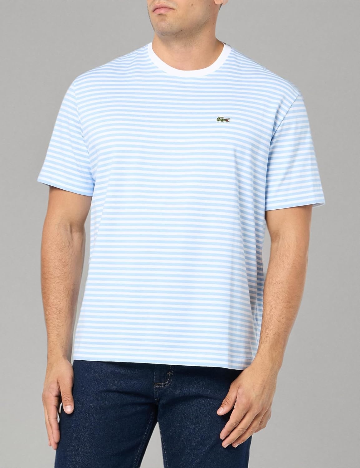 image:imageLacoste Mens Short Sleeve Classic Fit Crew Neck Tee ShirtWhiteOverview
