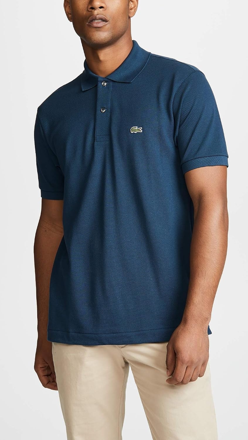 image:imageLacoste Mens Short Sleeve Classic Pique Polo ShirtAzurite Blue