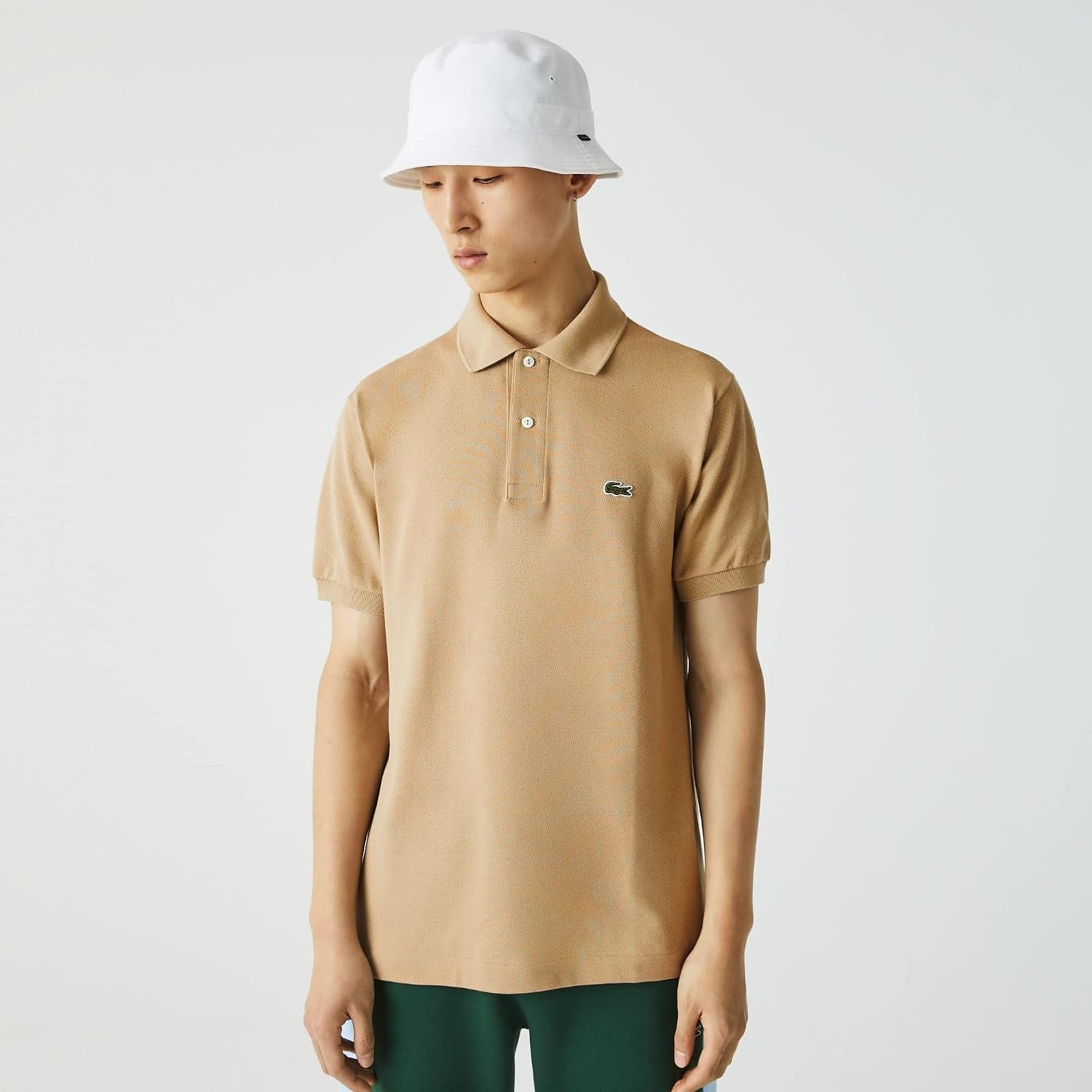 image:imageLacoste Mens Short Sleeve Classic Pique Polo ShirtBeige