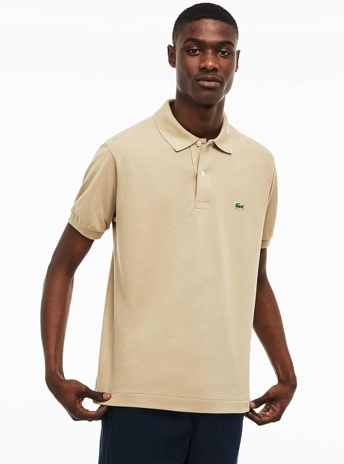 image:imageLacoste Mens Short Sleeve Classic Pique Polo ShirtBeige
