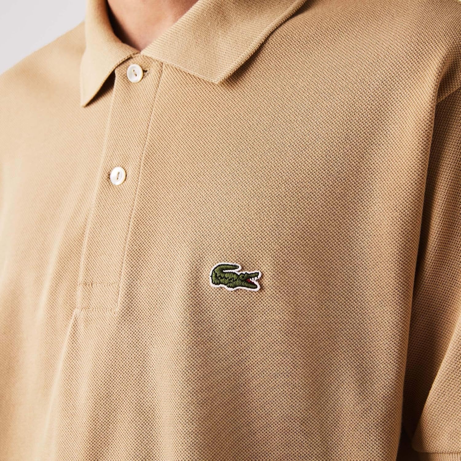 image:imageLacoste Mens Short Sleeve Classic Pique Polo ShirtBeige