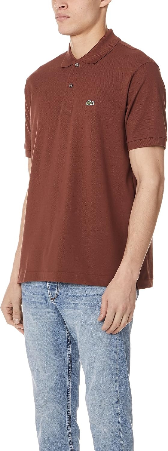 image:imageLacoste Mens Short Sleeve Classic Pique Polo ShirtCevennes Brown