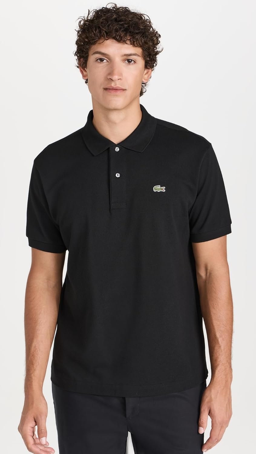 image:imageLacoste Mens Short Sleeve Classic Pique Polo ShirtDark Black
