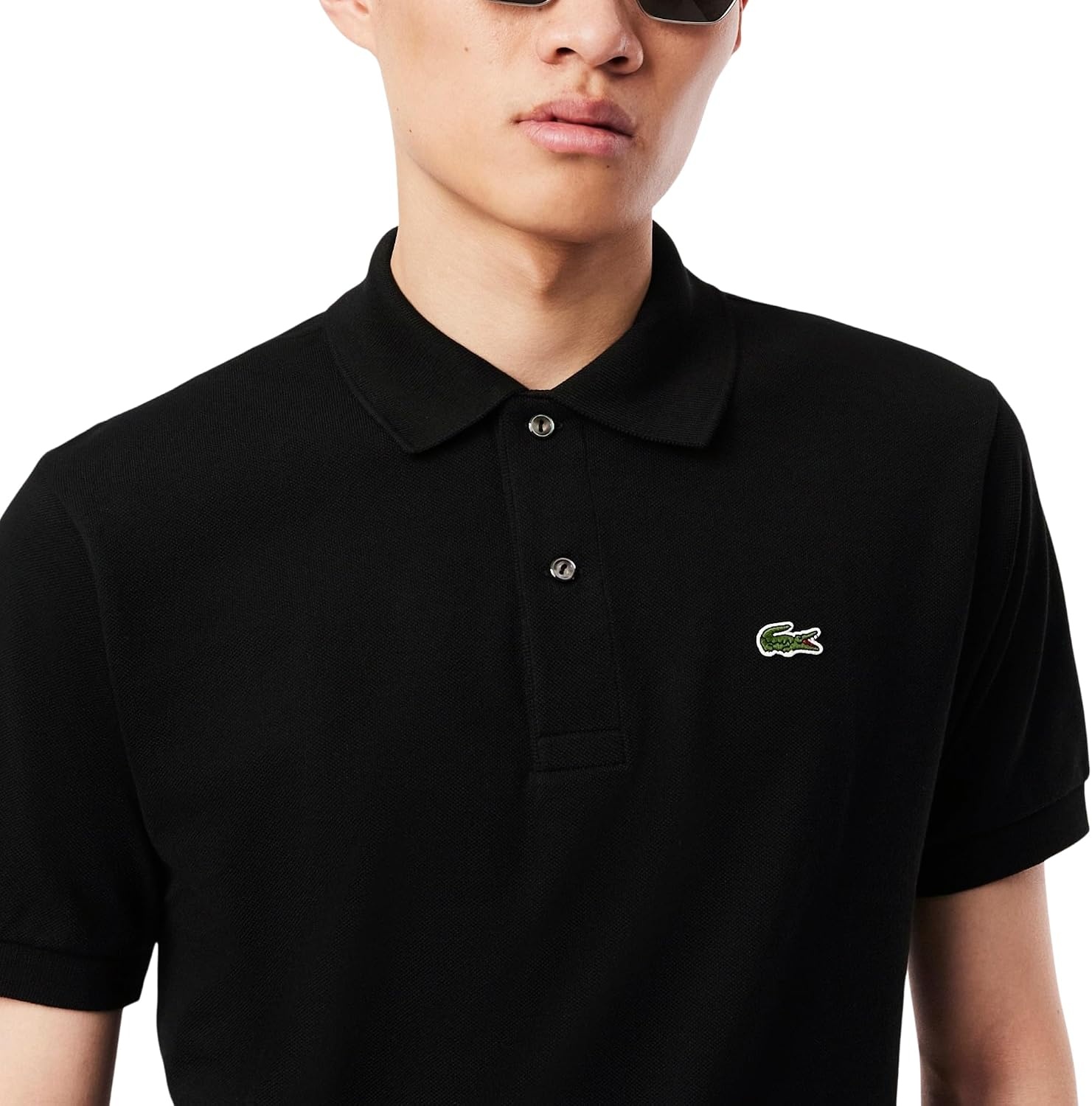 image:imageLacoste Mens Short Sleeve Classic Pique Polo ShirtDark Black