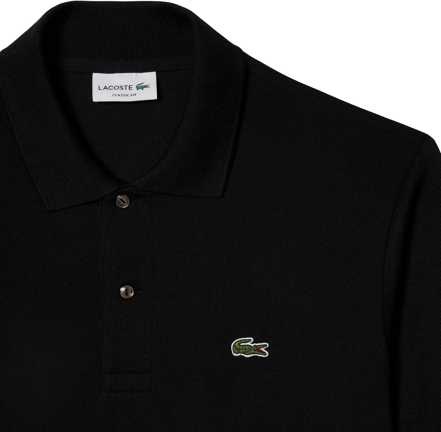 image:imageLacoste Mens Short Sleeve Classic Pique Polo ShirtDark Black