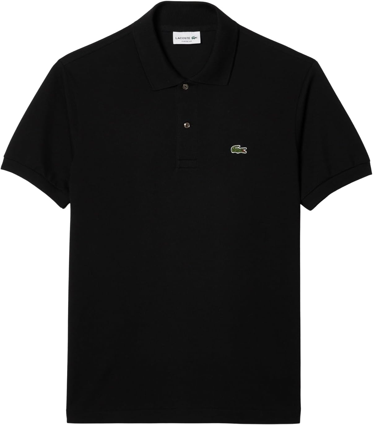 image:imageLacoste Mens Short Sleeve Classic Pique Polo ShirtDark Black