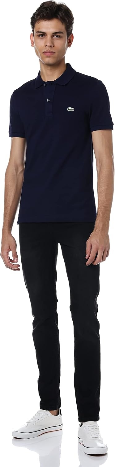 image:imageLacoste Mens Short Sleeve Classic Pique Polo ShirtInk Blue