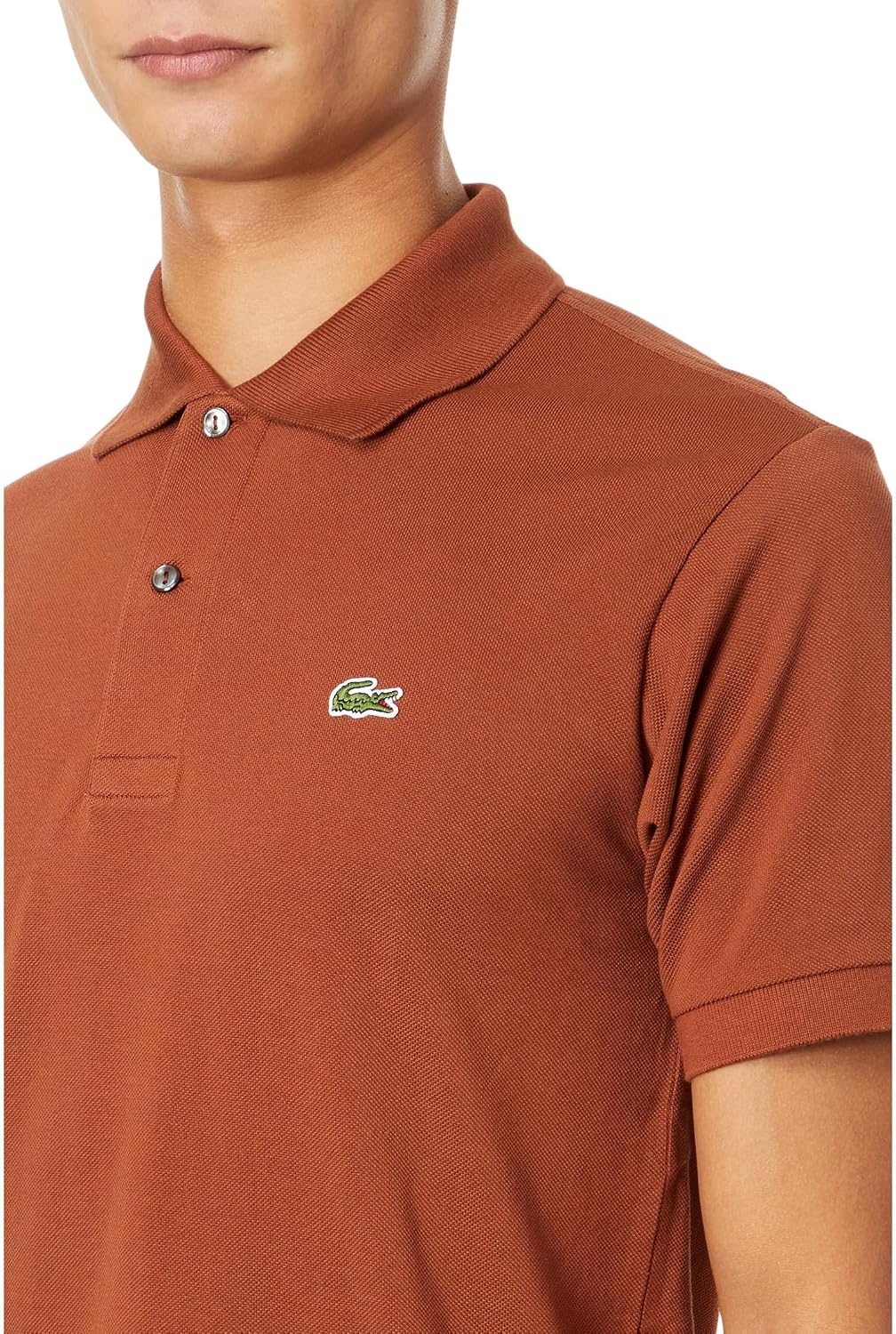 image:imageLacoste Mens Short Sleeve Classic Pique Polo ShirtMyrrh