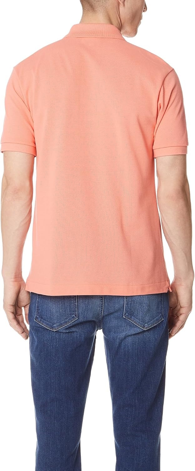 image:imageLacoste Mens Short Sleeve Classic Pique Polo ShirtPeach