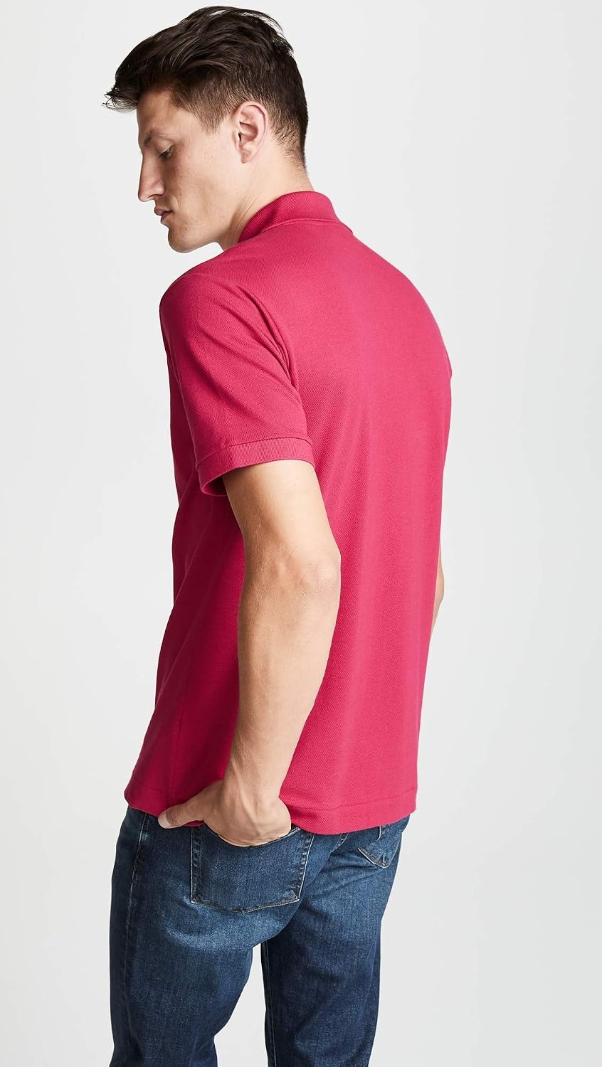 image:imageLacoste Mens Short Sleeve Classic Pique Polo ShirtPiping Red