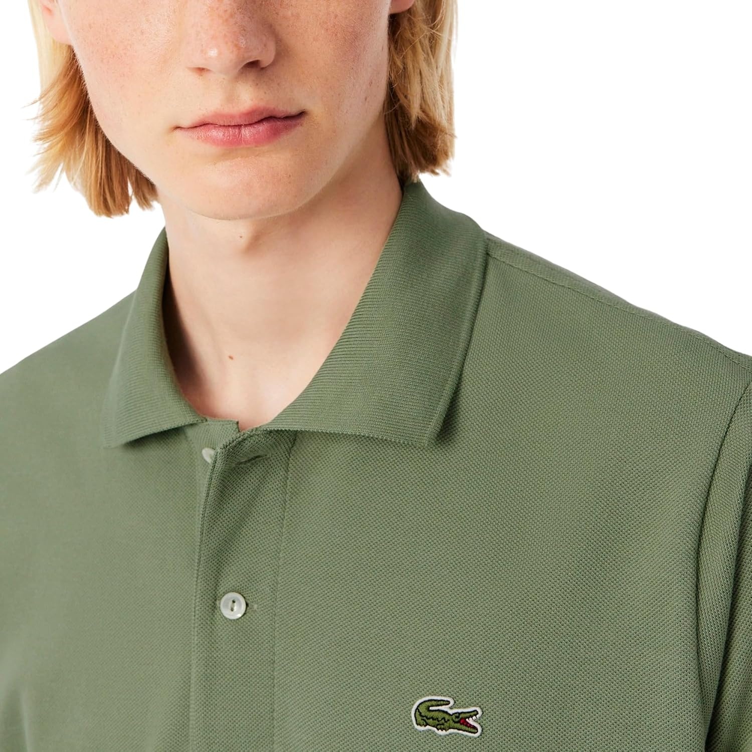 image:imageLacoste Mens Short Sleeve Classic Pique Polo ShirtThyme Green