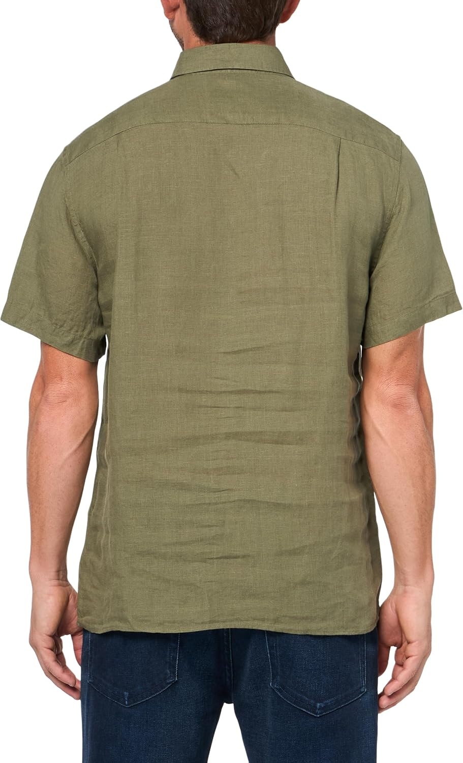 image:imageLacoste Mens Short Sleeve Linen ShirtKhaki