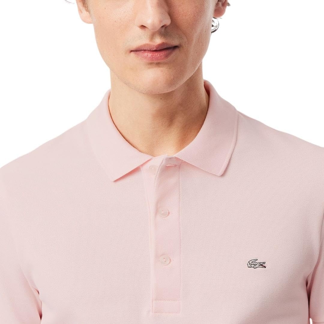 image:imageLacoste Mens Short Sleeve Stretch Grey Croc Pique PoloFlamingo