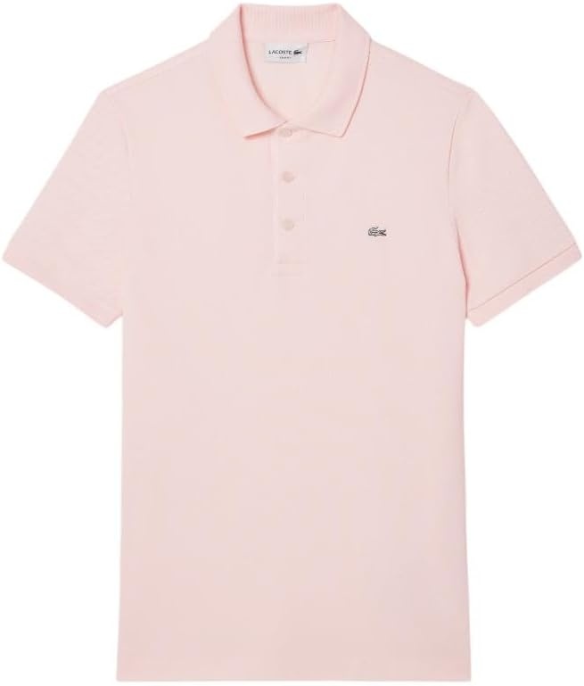 image:imageLacoste Mens Short Sleeve Stretch Grey Croc Pique PoloFlamingo