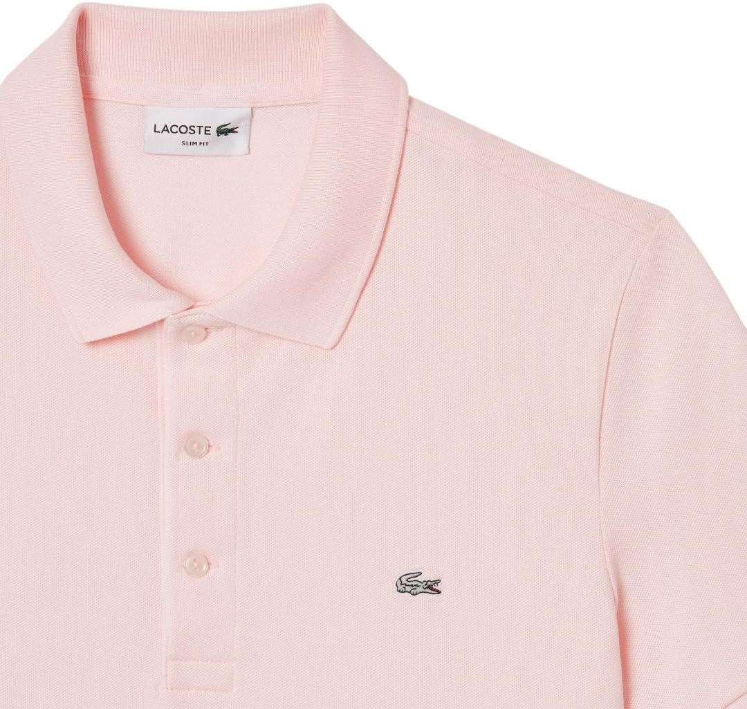 image:imageLacoste Mens Short Sleeve Stretch Grey Croc Pique PoloFlamingo
