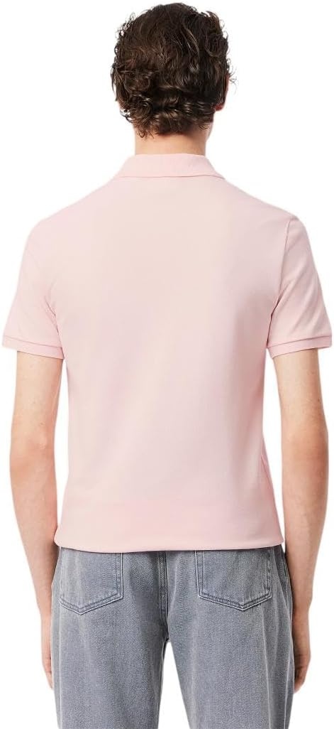 image:imageLacoste Mens Short Sleeve Stretch Grey Croc Pique PoloFlamingo
