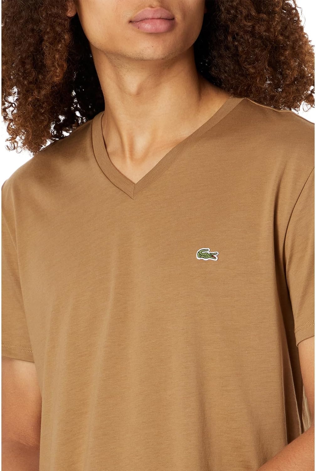 image:imageLacoste Mens Short Sleeve VNeck Pima Cotton Jersey TShirtCookie