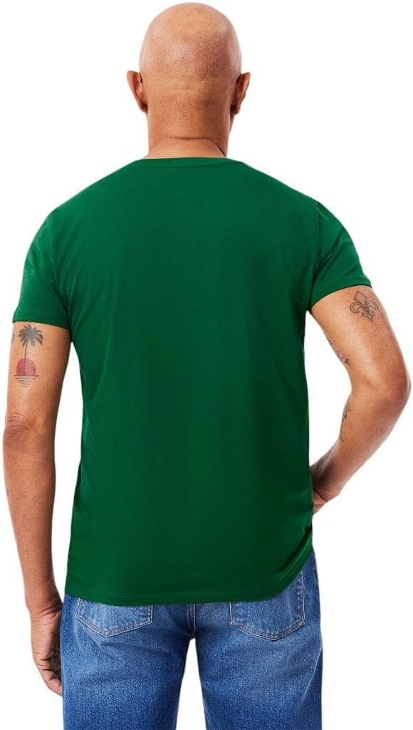 image:imageLacoste Mens Short Sleeve VNeck Pima Cotton Jersey TShirtGreen