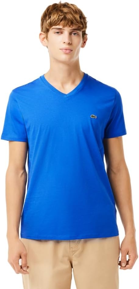 image:imageLacoste Mens Short Sleeve VNeck Pima Cotton Jersey TShirtLadigue