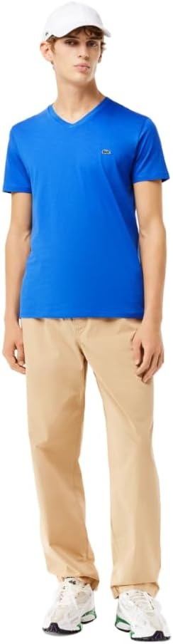image:imageLacoste Mens Short Sleeve VNeck Pima Cotton Jersey TShirtLadigue