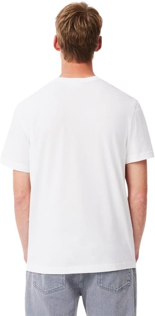 image:imageLacoste Mens Signature Print Cotton TShirtWhite