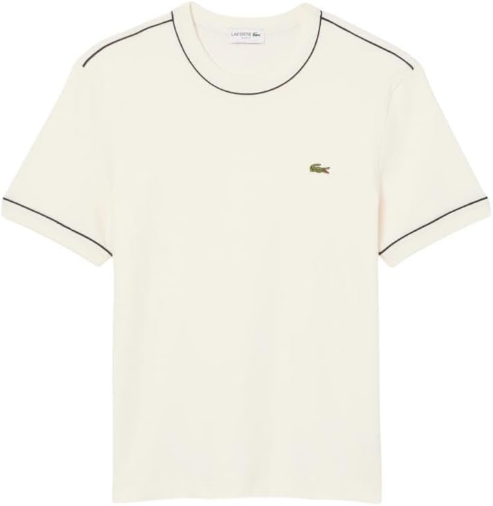 image:imageLacoste Mens Slim Fit Cotton Interlock TShirtOffWhite