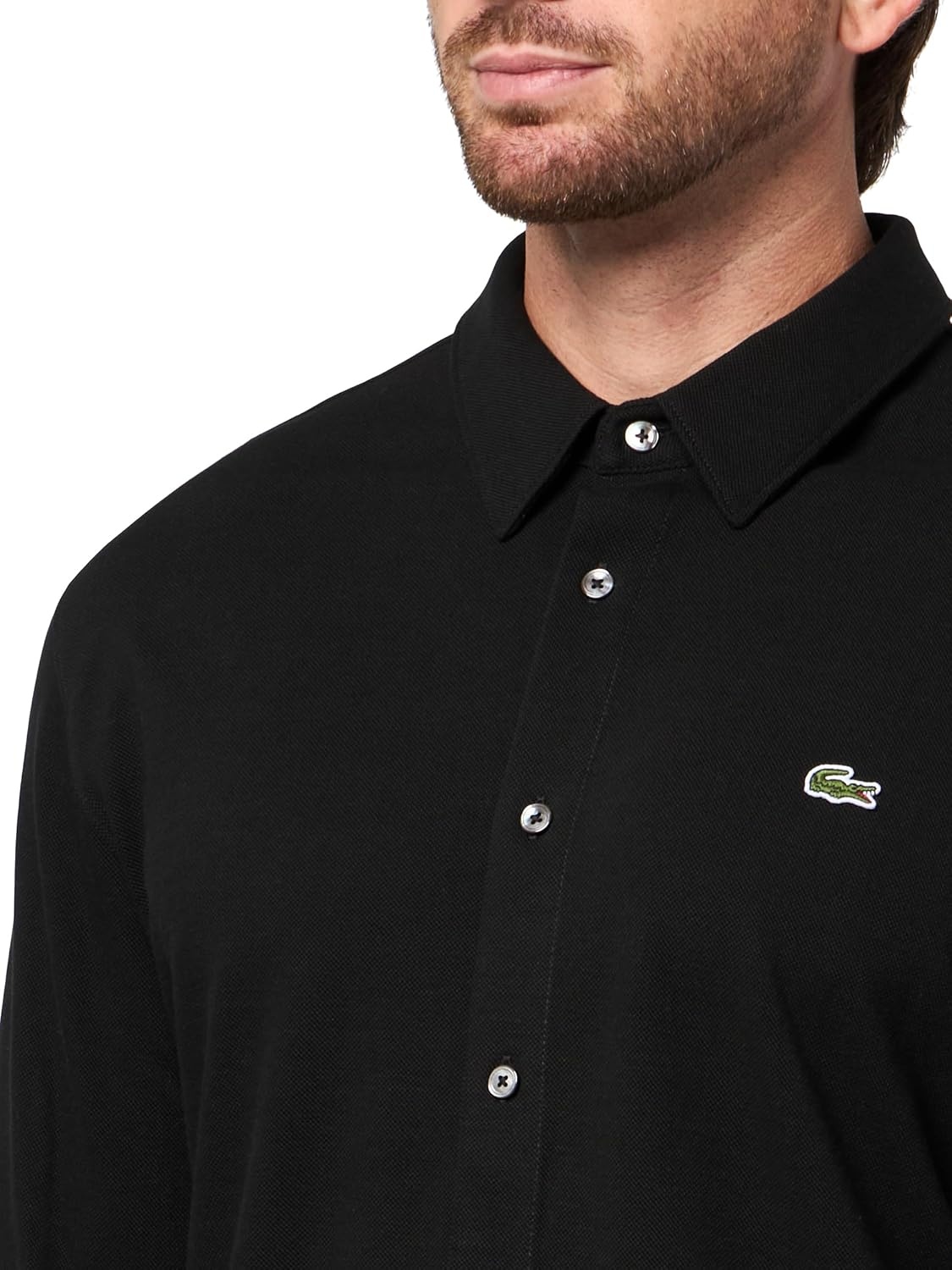 image:imageLacoste Mens Slim Fit Cotton Piqu ShirtBlack