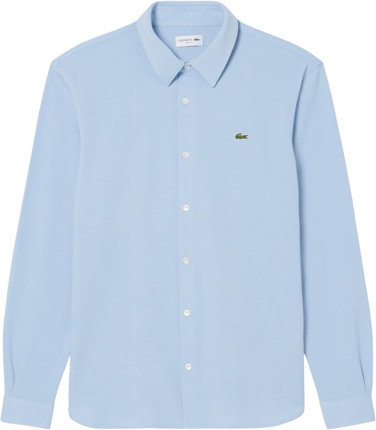 image:imageLacoste Mens Slim Fit Cotton Piqu ShirtChambray