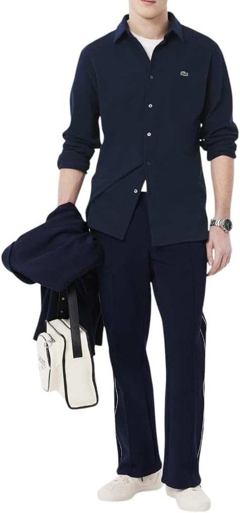 image:imageLacoste Mens Slim Fit Cotton Piqu ShirtNavy Blue