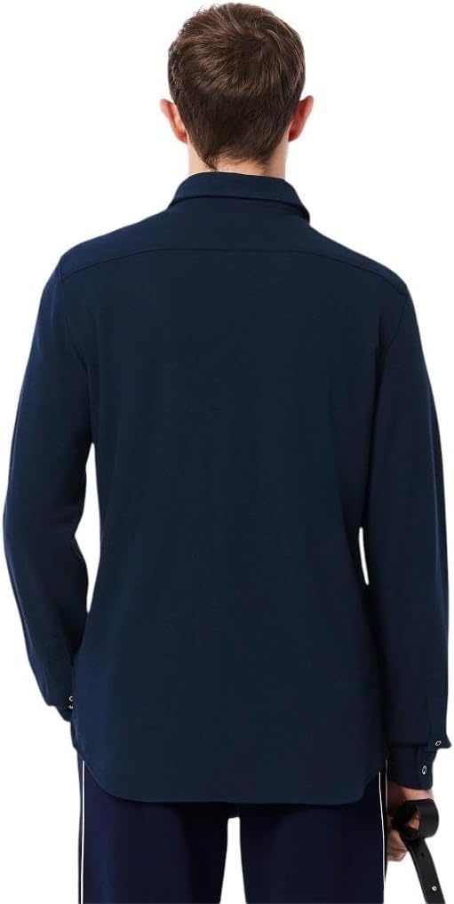 image:imageLacoste Mens Slim Fit Cotton Piqu ShirtNavy Blue