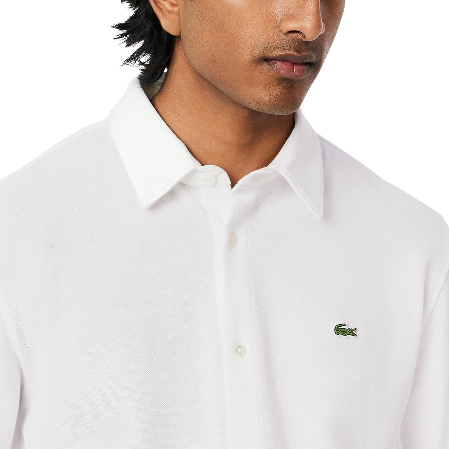 image:imageLacoste Mens Slim Fit Cotton Piqu ShirtWhite