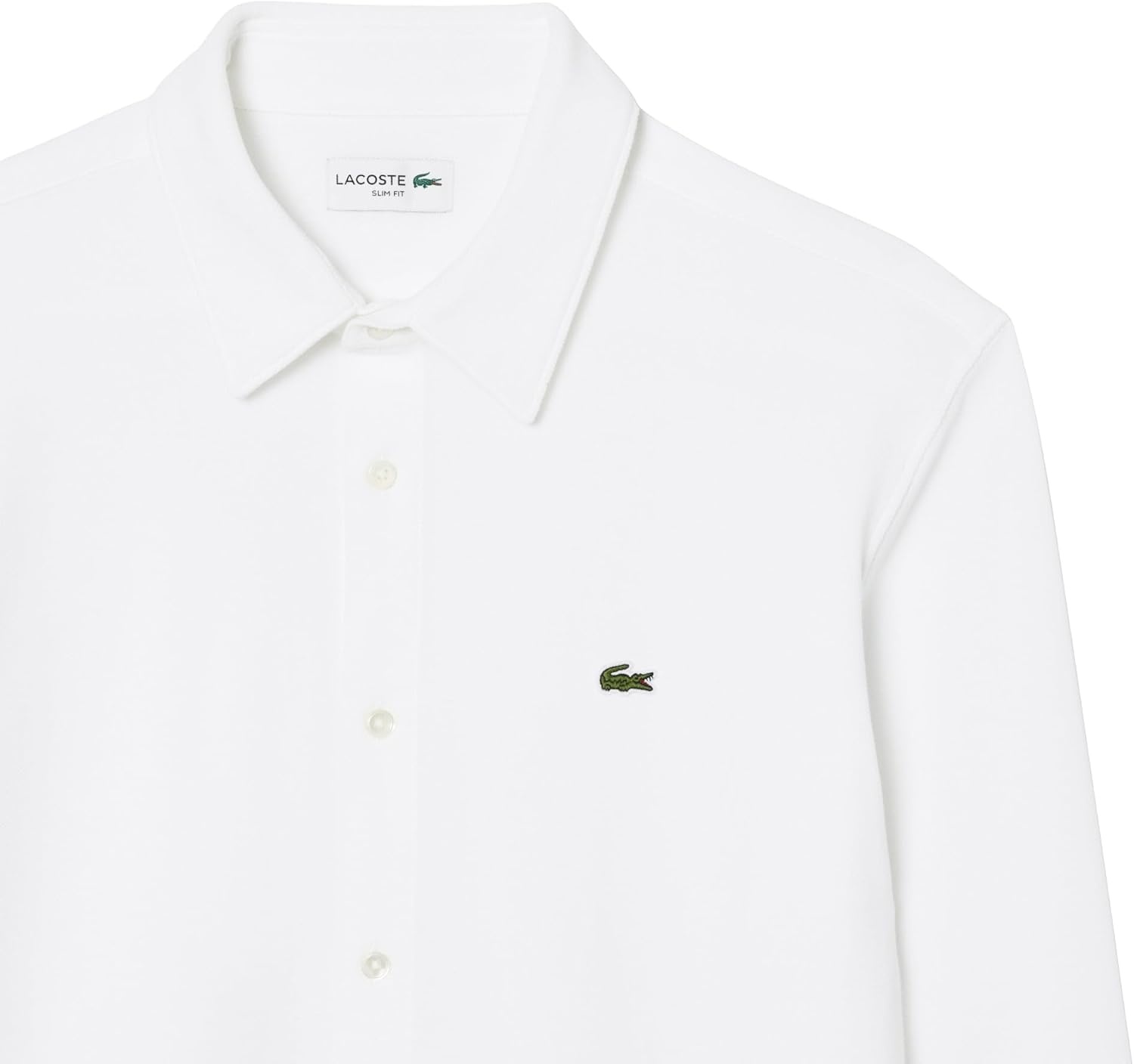 image:imageLacoste Mens Slim Fit Cotton Piqu ShirtWhite