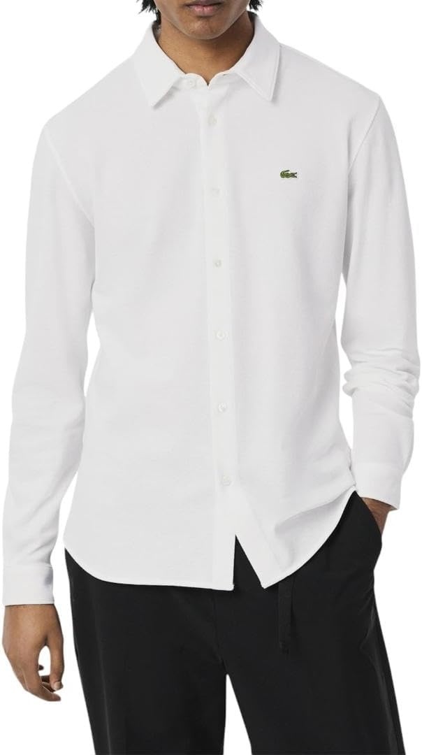 image:imageLacoste Mens Slim Fit Cotton Piqu ShirtWhite