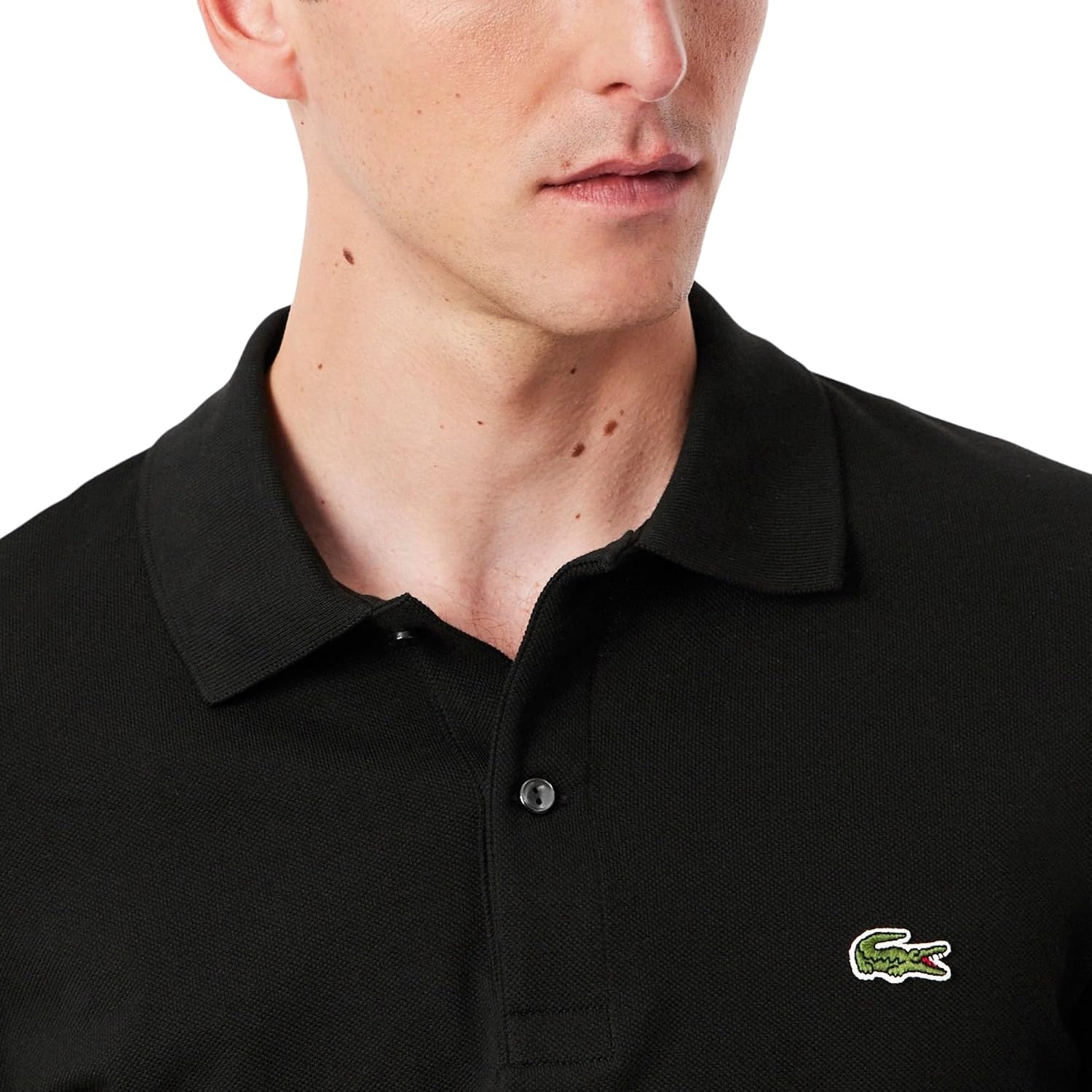 image:imageLacoste Mens Slim Fit L1212 Long Sleeved Polo ShirtBlack