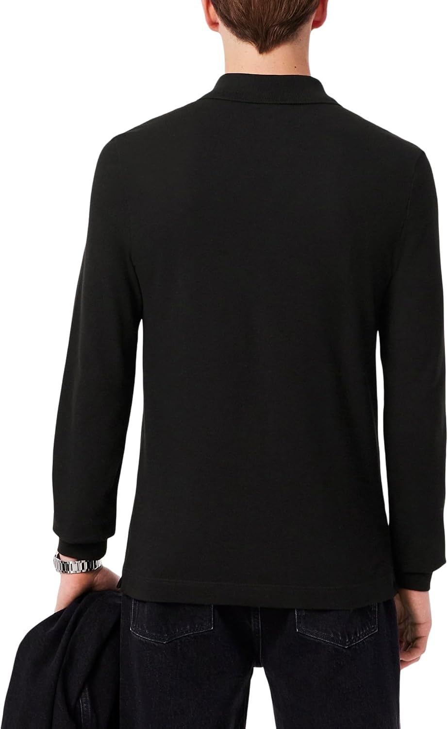 image:imageLacoste Mens Slim Fit L1212 Long Sleeved Polo ShirtBlack