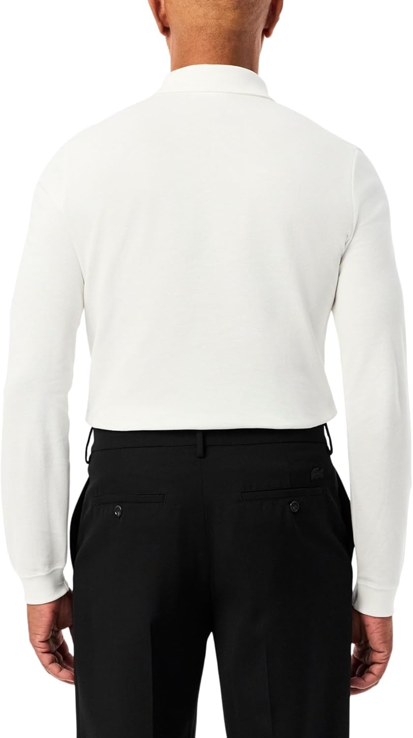image:imageLacoste Mens Slim Fit L1212 Long Sleeved Polo ShirtWhite