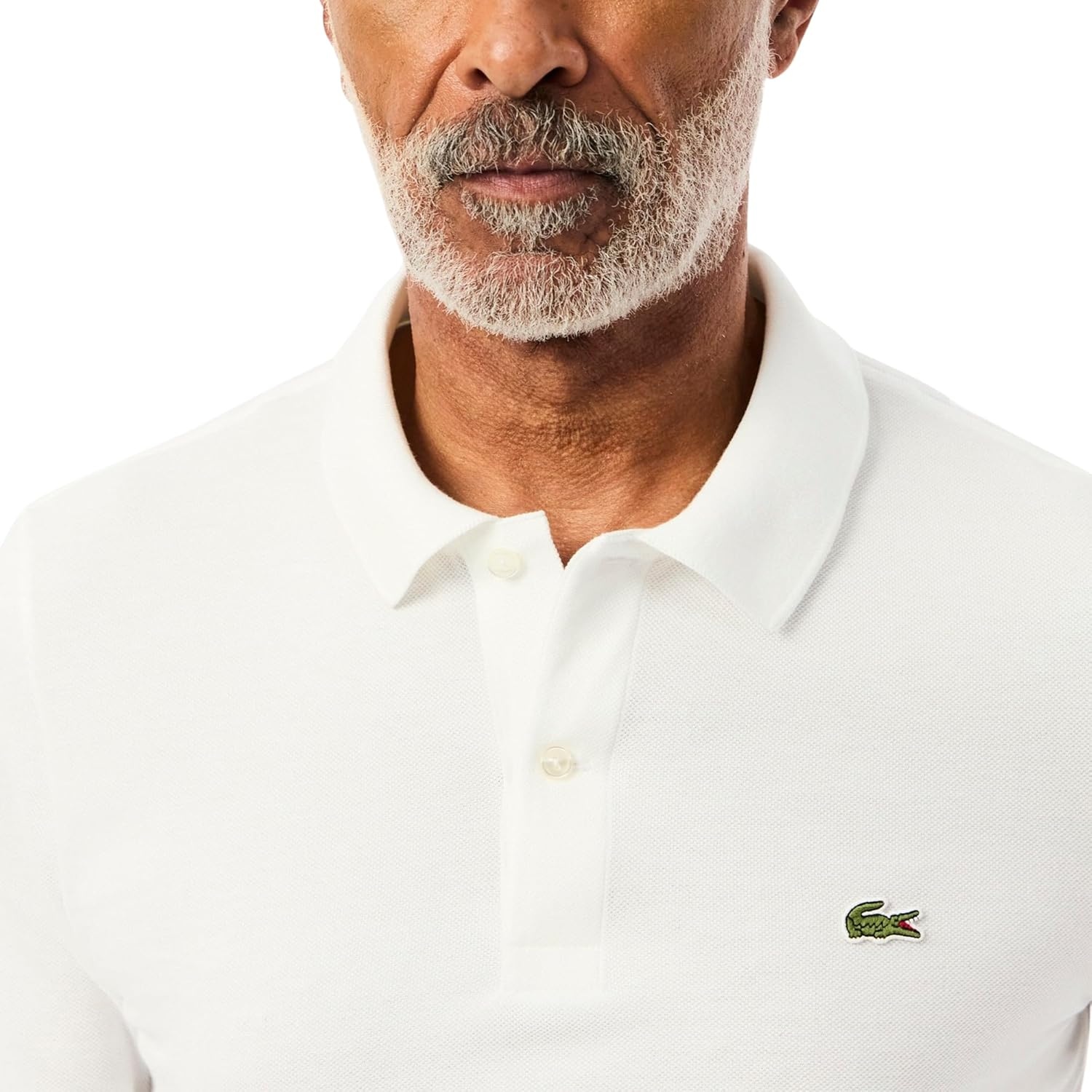 image:imageLacoste Mens Slim Fit L1212 Long Sleeved Polo ShirtWhite