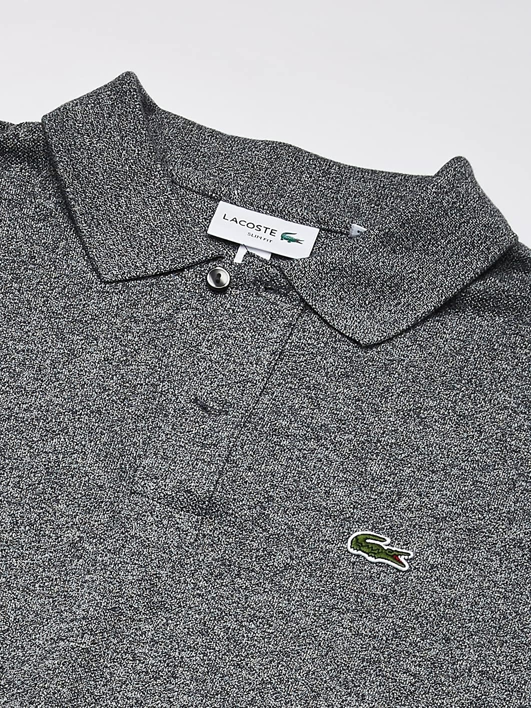 image:imageLacoste Mens Slim Fit L1212 Piqu Polo Shirt Eclipse Jaspe XXLarge