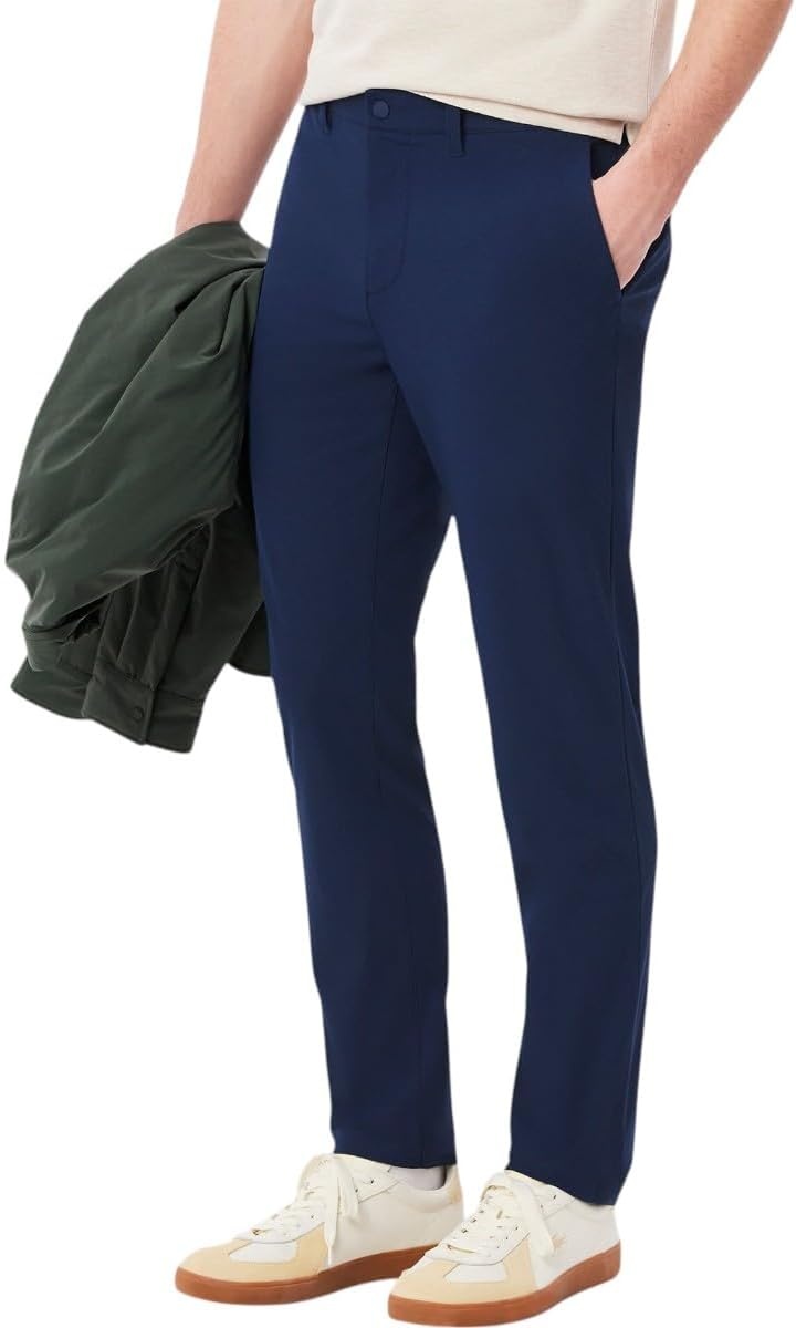 image:imageLacoste Mens Slim Fit Stretch Commuter PantsBlue Night