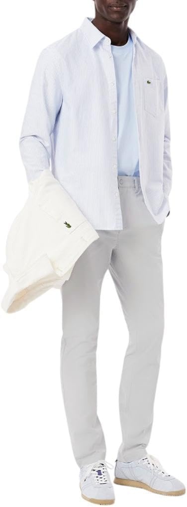 image:imageLacoste Mens Slim Fit Stretch Commuter PantsGray