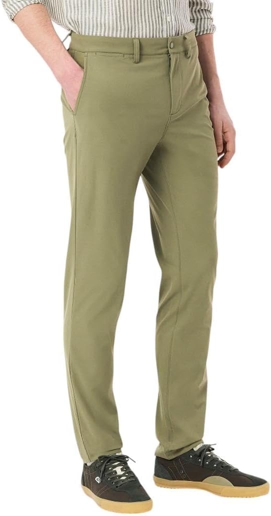 image:imageLacoste Mens Slim Fit Stretch Commuter PantsKhaki